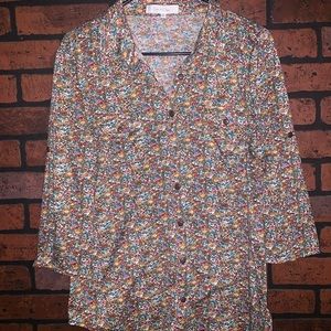 Eden & Olivia flower pattern blouse